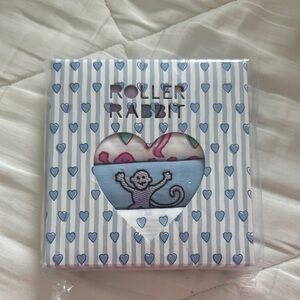 Roller Rabbit Baby Blanket Set with Monkey Design
